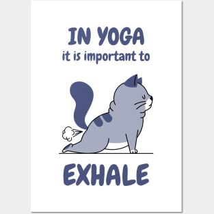 Funny Cat Yoga Posters and Art